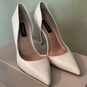 AQUA Dion Half d'Orsay High-Heel Pumps